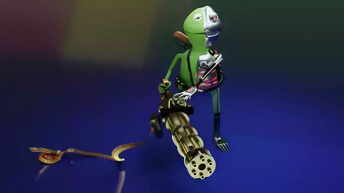 Terminator Kermit Low-poly 3D model