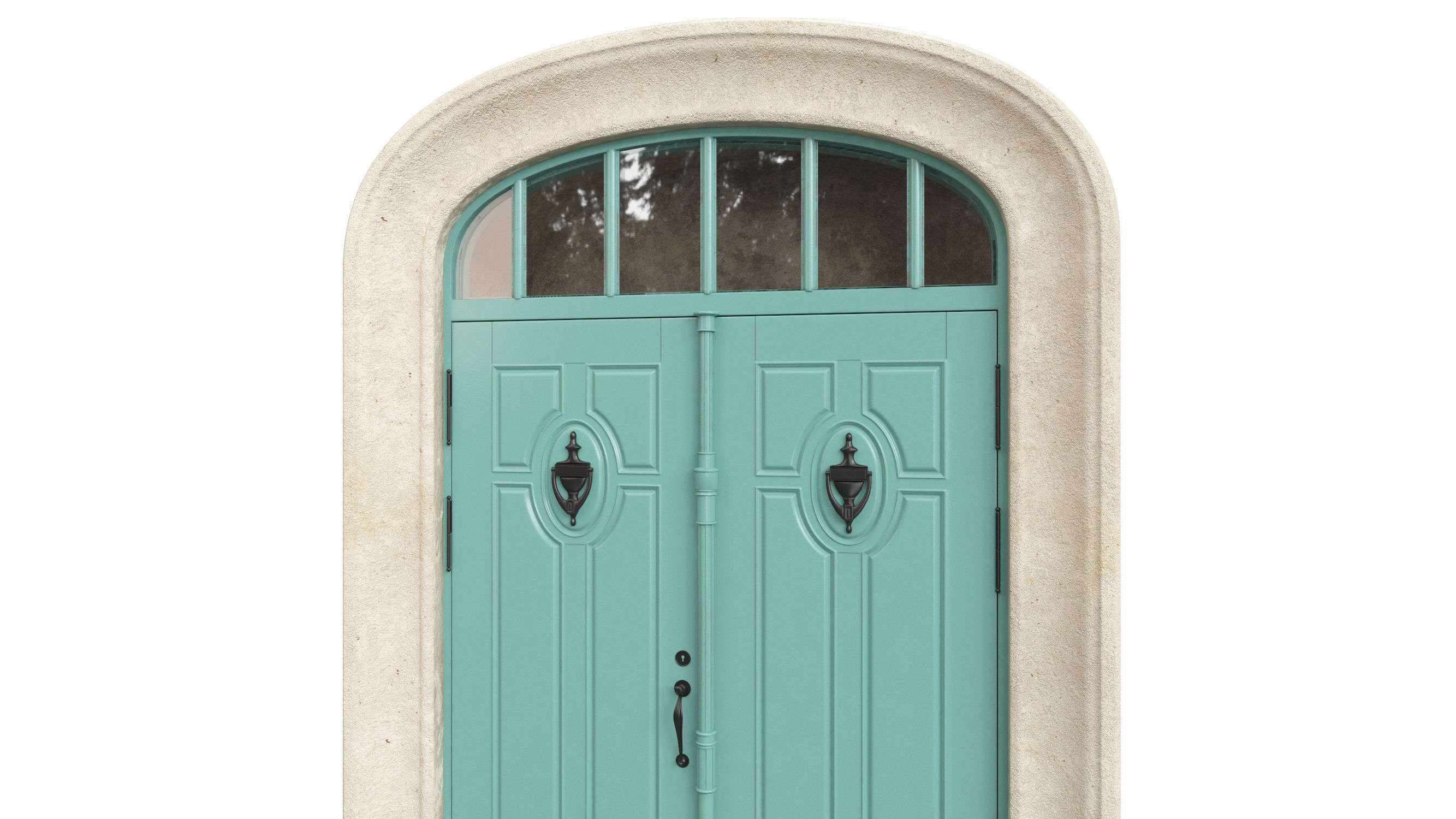 Entrance classic door 68  3D model_4