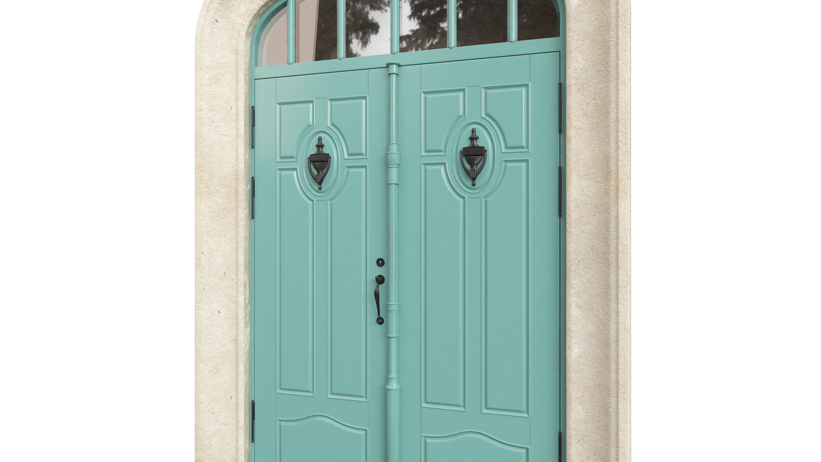Entrance classic door 68  3D model_3