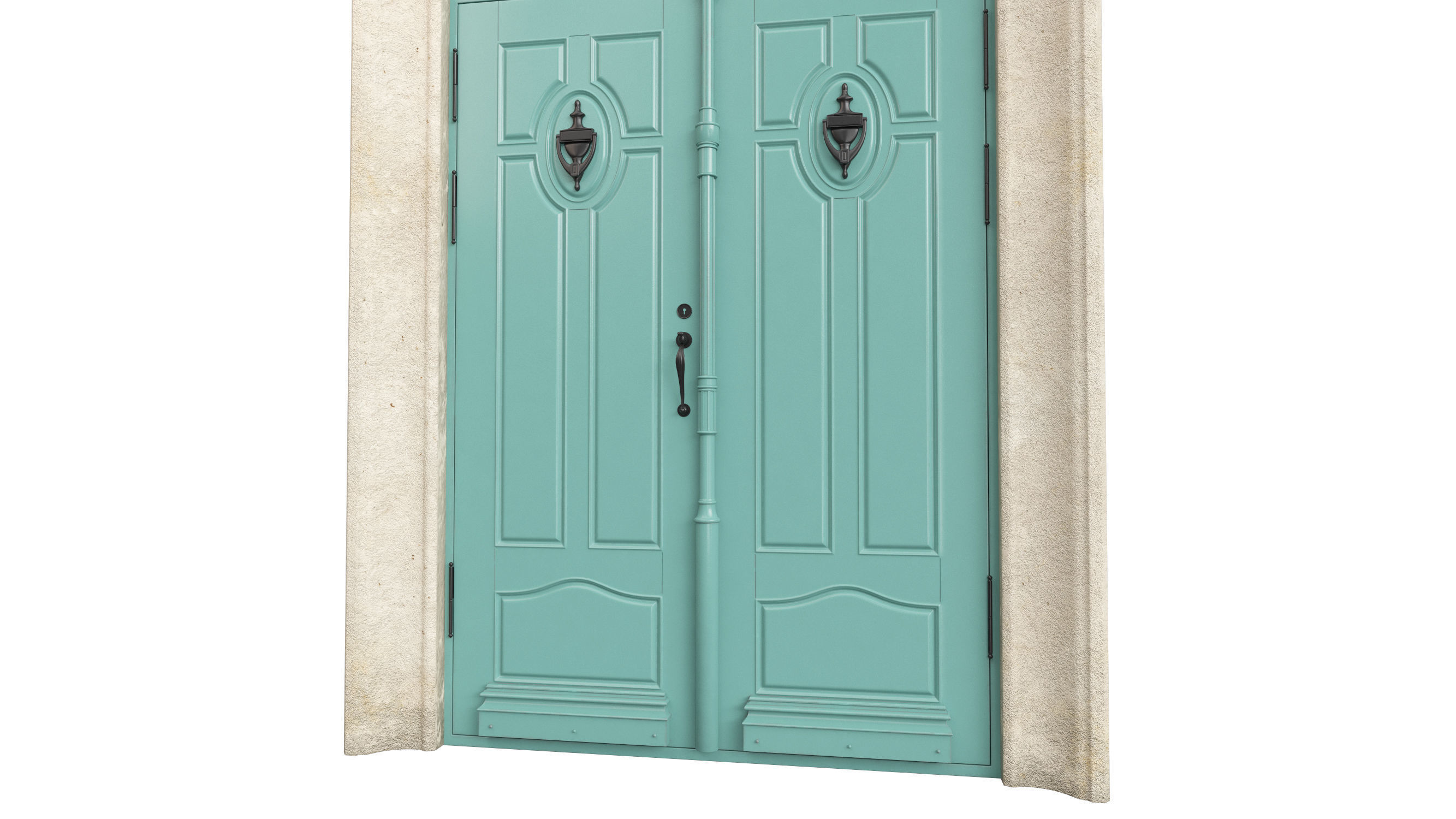 Entrance classic door 68  3D model_2