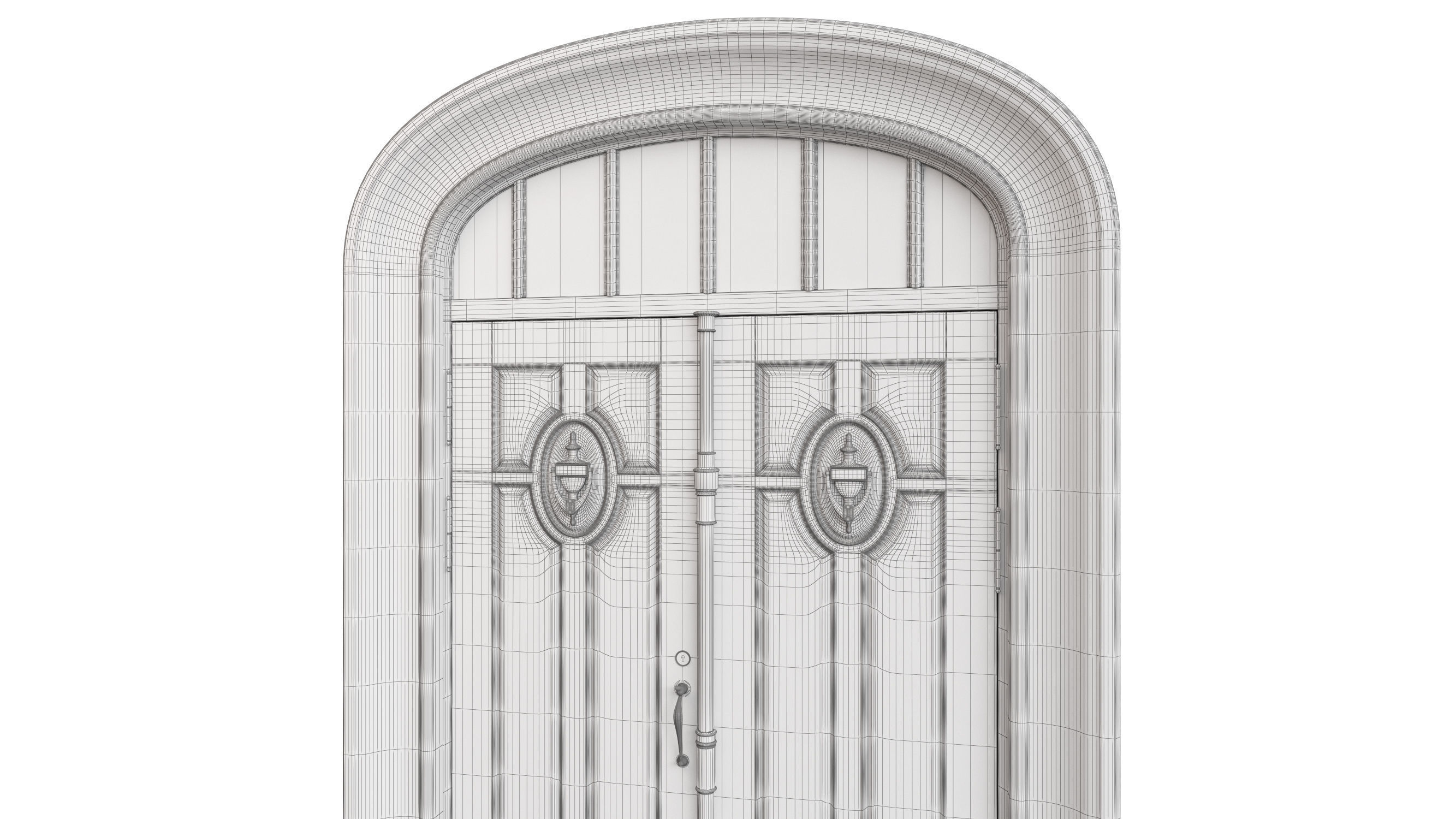 Entrance classic door 68  3D model_10