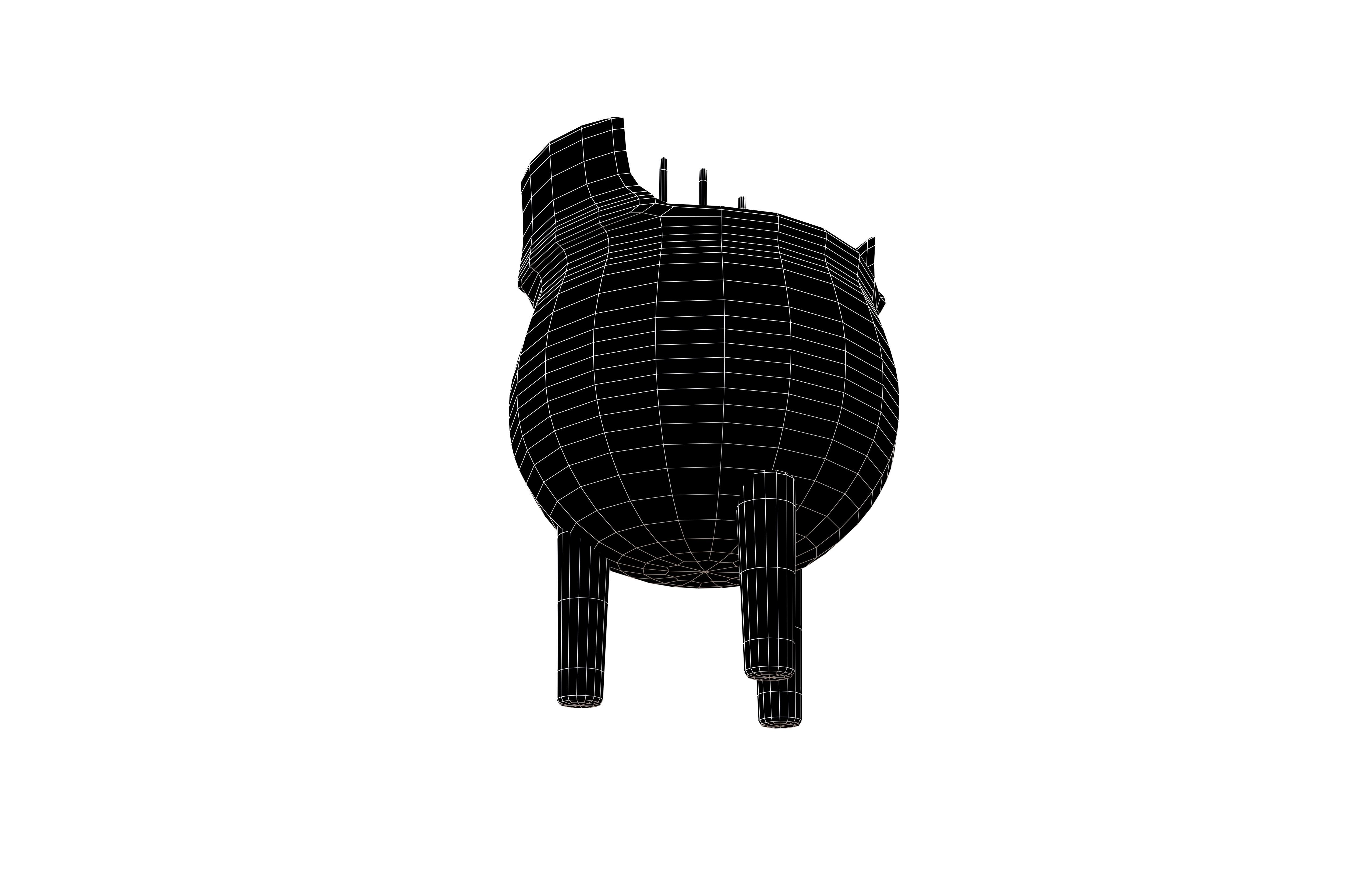 Cartoon Incense Burner v1 008 Low-poly 3D model_7