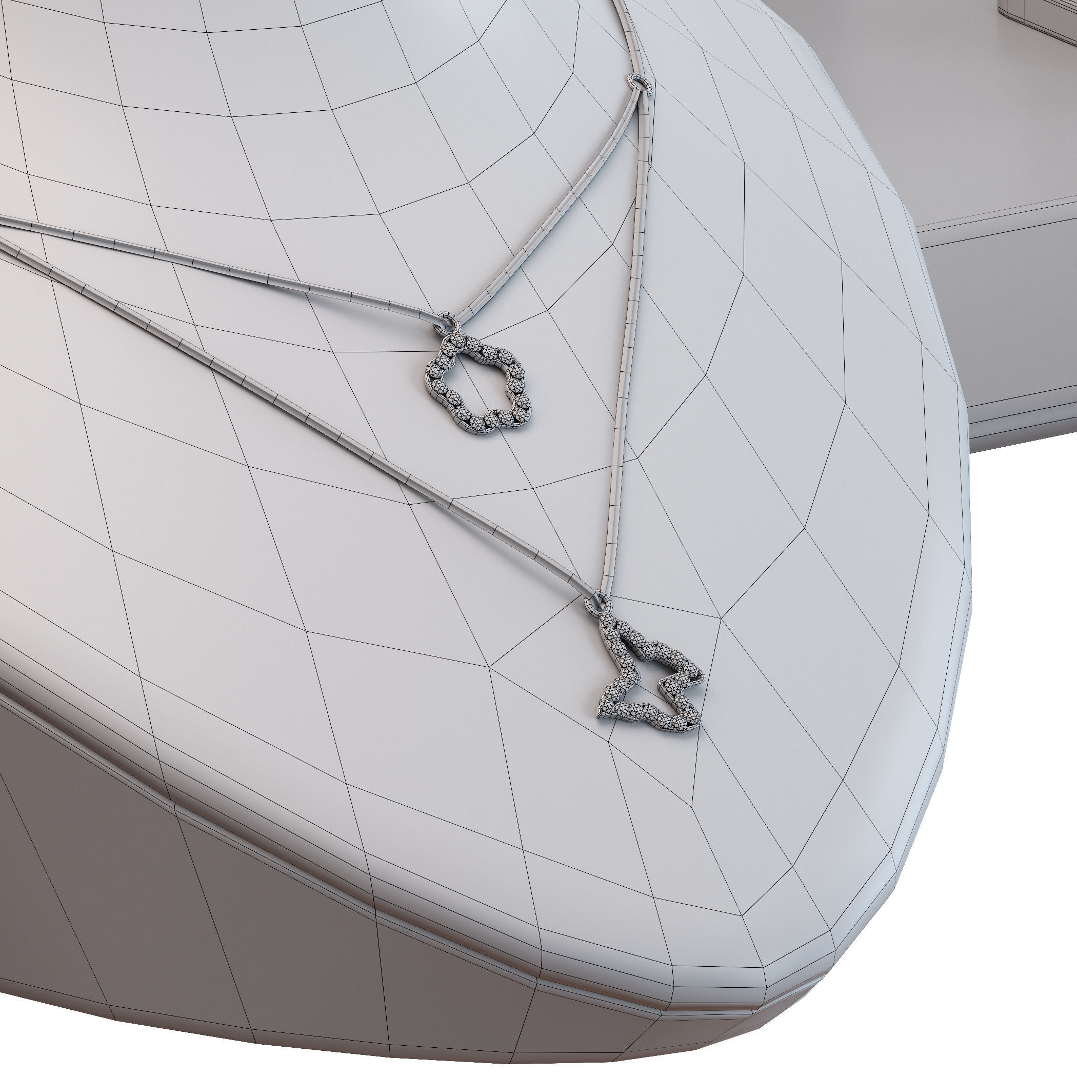 Stylish jewelry showcase 3D model_12