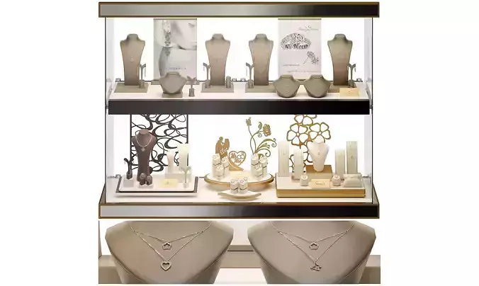 Stylish jewelry showcase