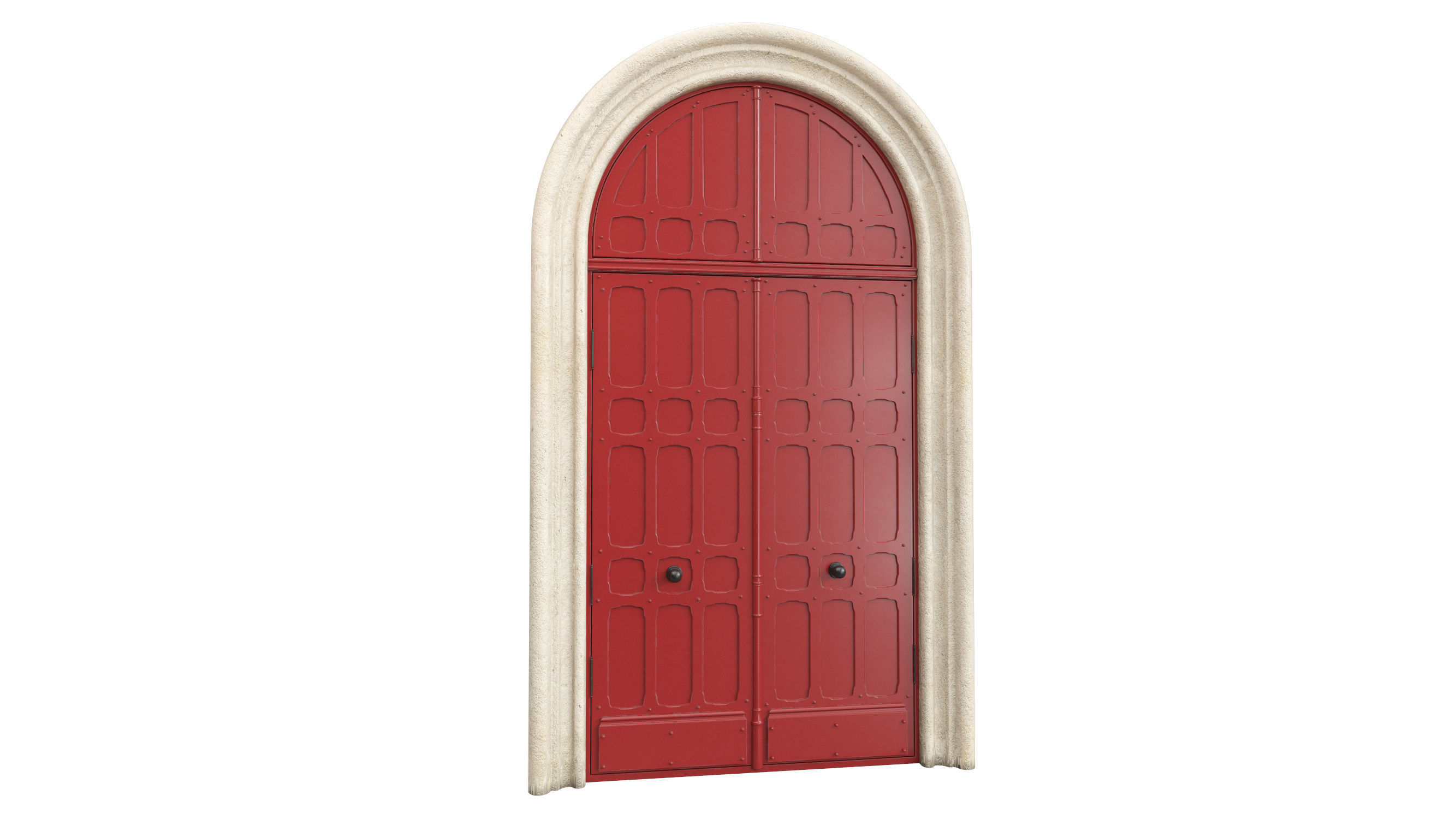 Entrance classic door 73 3D model_6