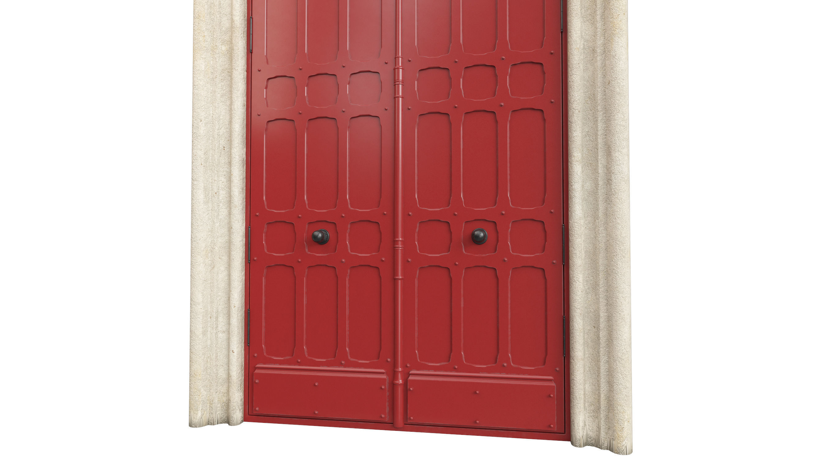 Entrance classic door 73 3D model_4