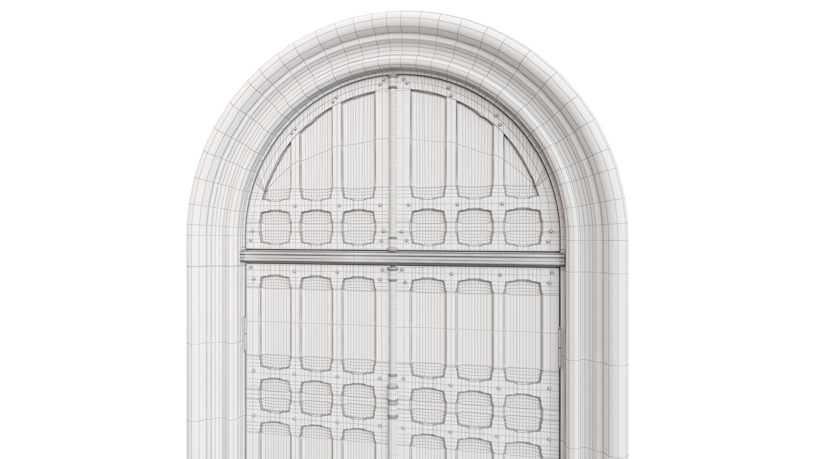 Entrance classic door 73 3D model_11