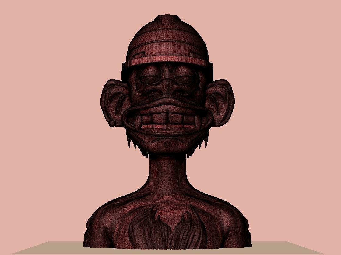 ape nft 9 3D print model_6