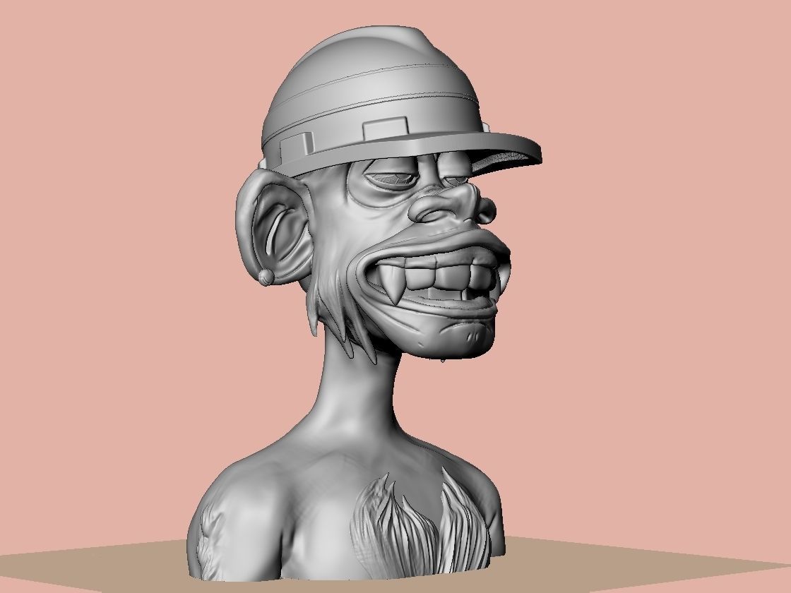 ape nft 9 3D print model_7