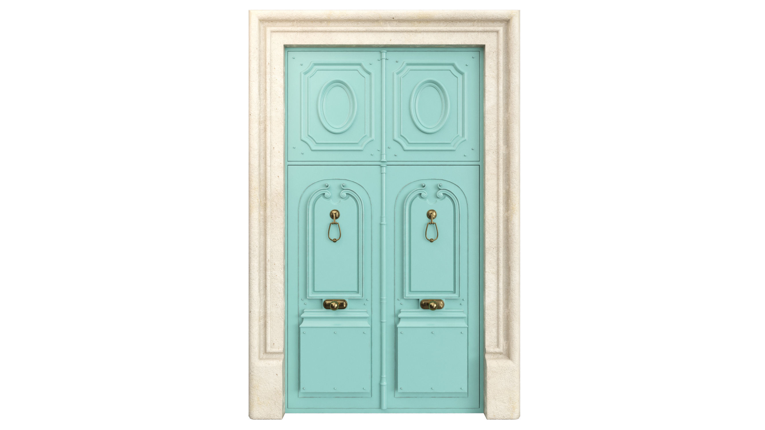 Entrance classic door 74 3D model_1