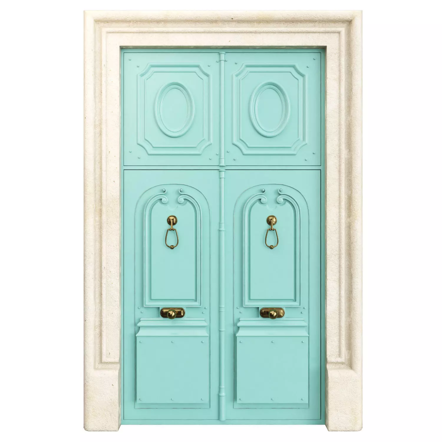 Entrance classic door 74 3D model_0
