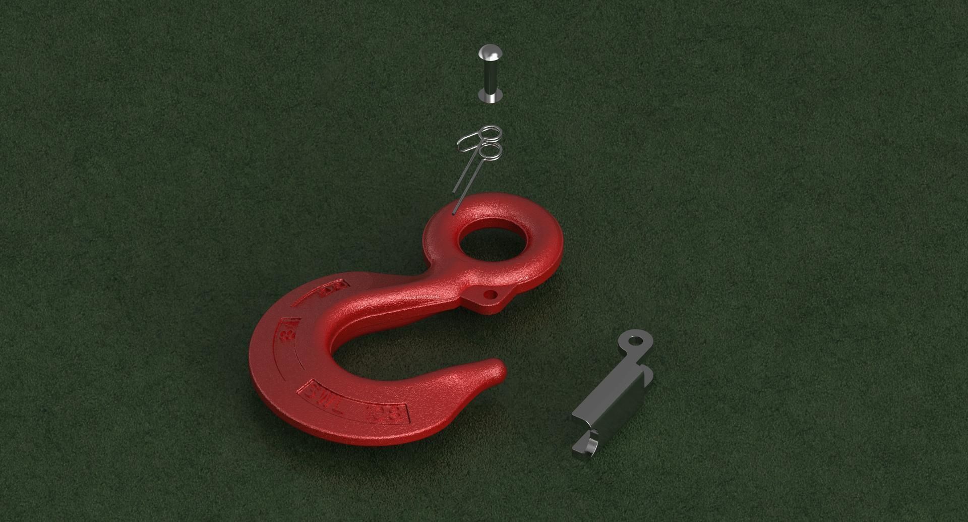 Hook crane 3D model_1