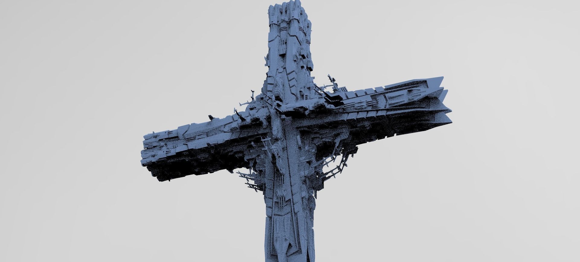 Catholic Church Space station  3D model_1