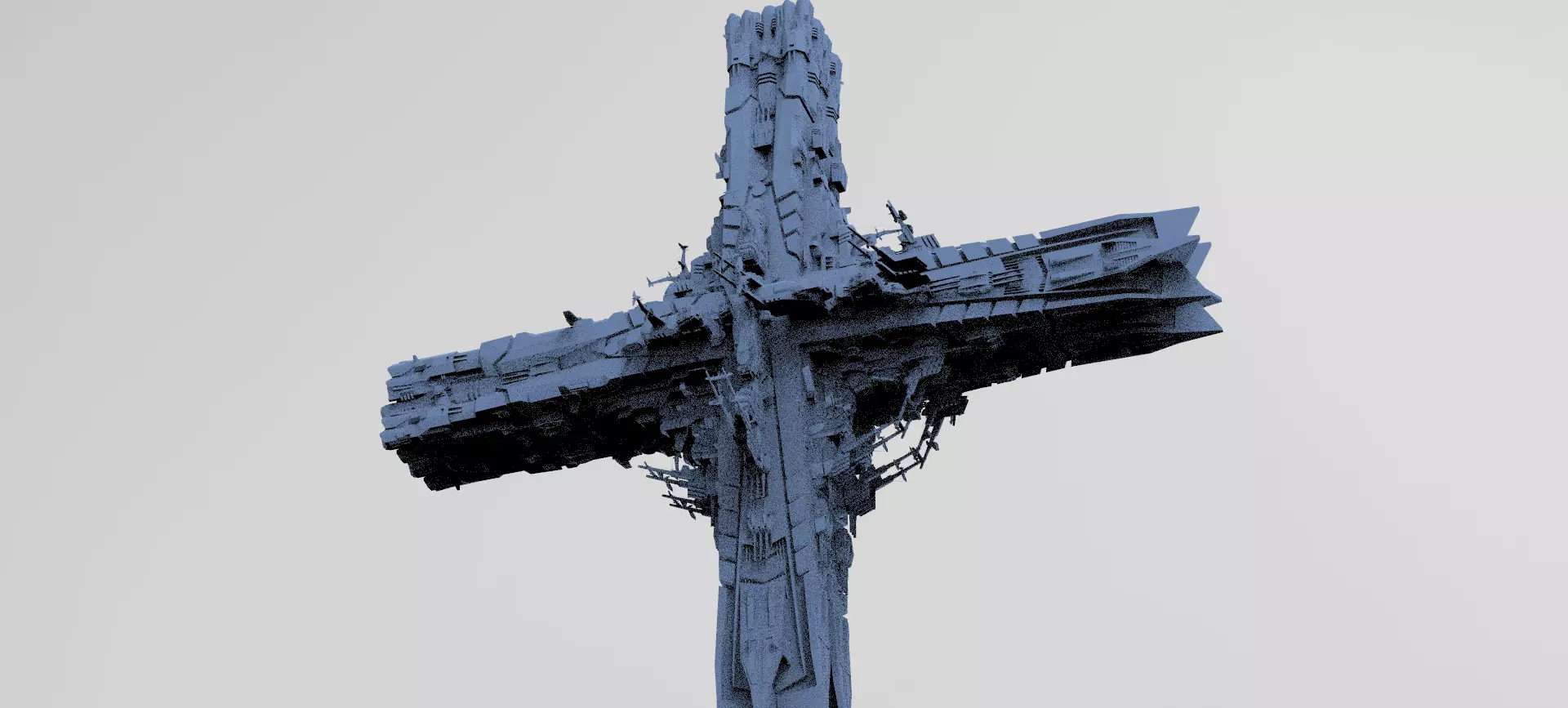 Catholic Church Space station  3D model_0