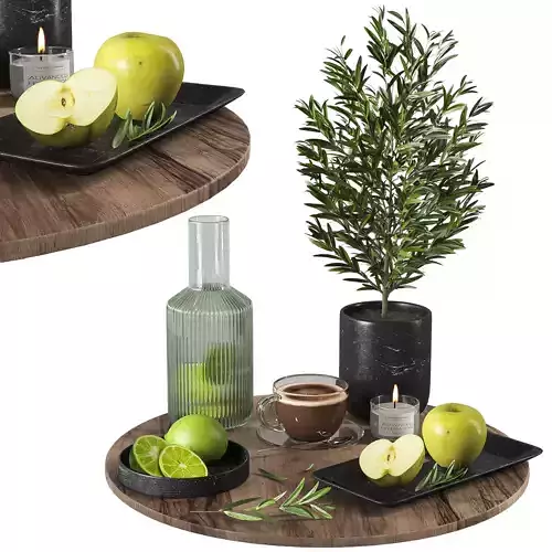 Fruit and drink decor set 01