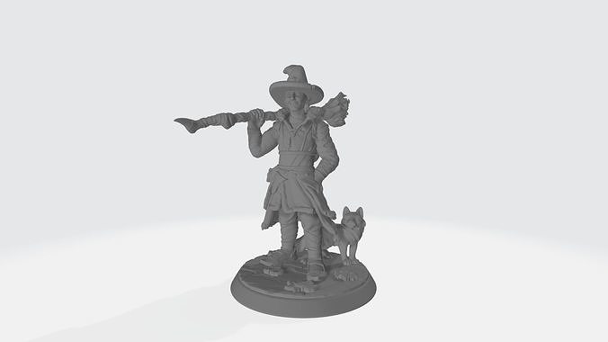 Elf Wizard Warlock 3D print model
