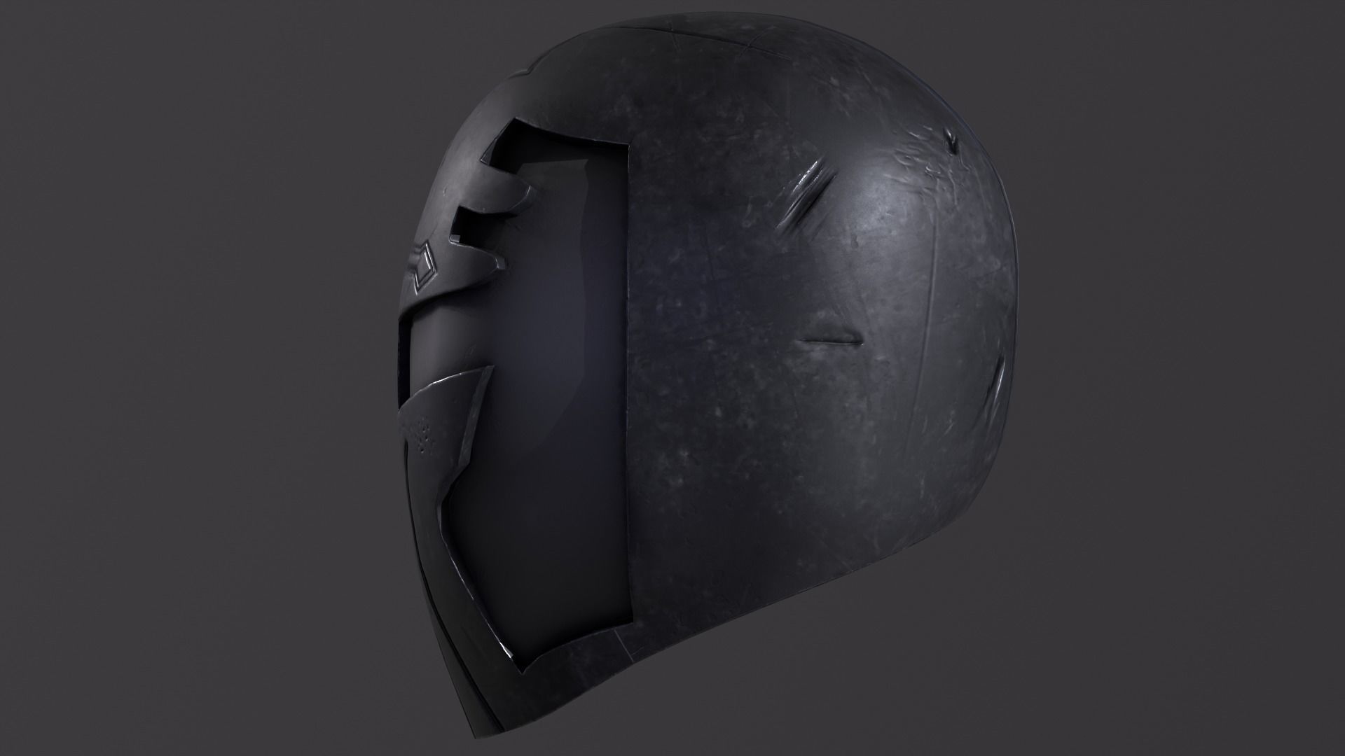 Metal Helmet Low-poly Gameready Realistic PBR model Low-poly 3D model_8