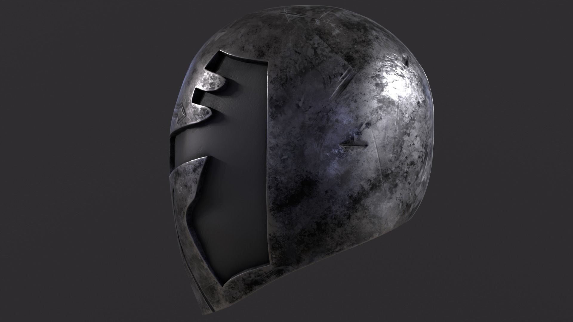 Metal Helmet Low-poly Gameready Realistic PBR model Low-poly 3D model_7