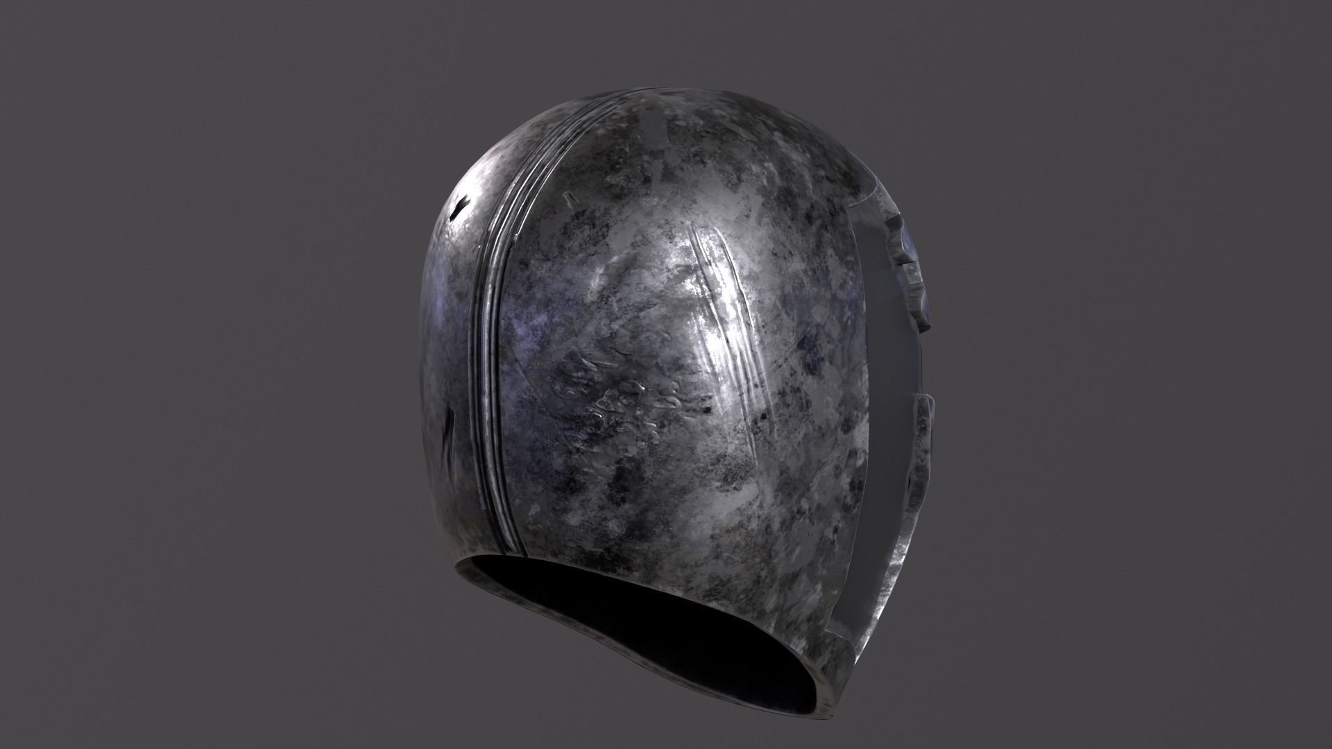 Metal Helmet Low-poly Gameready Realistic PBR model Low-poly 3D model_6