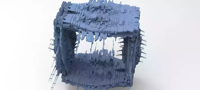 Cube Space station Huge 6