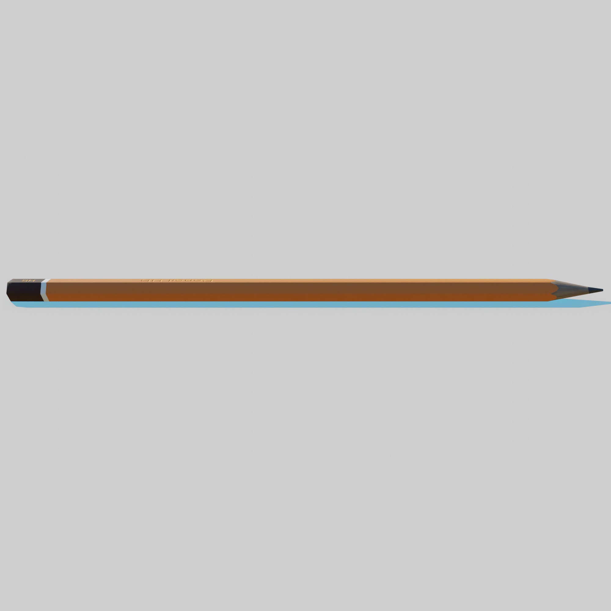 Pencil HB Low-poly 3D model_7