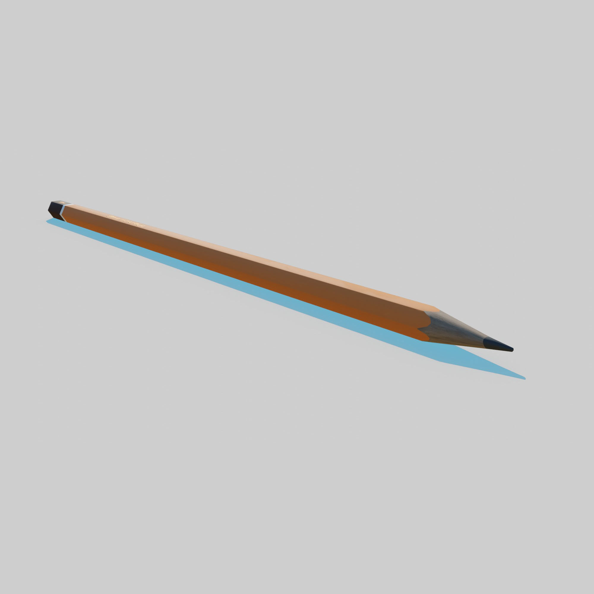 Pencil HB Low-poly 3D model_10
