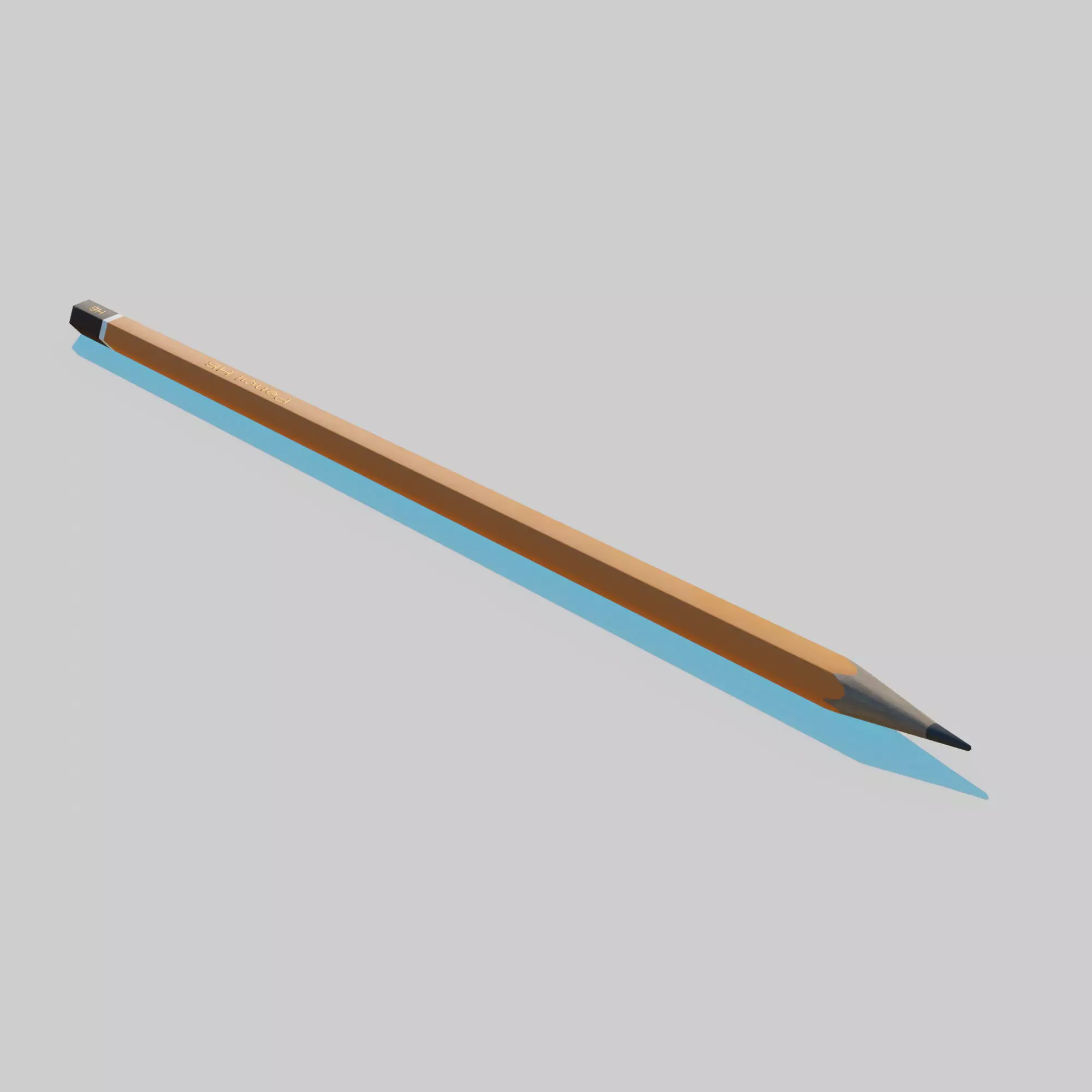 Pencil HB Low-poly 3D model_0