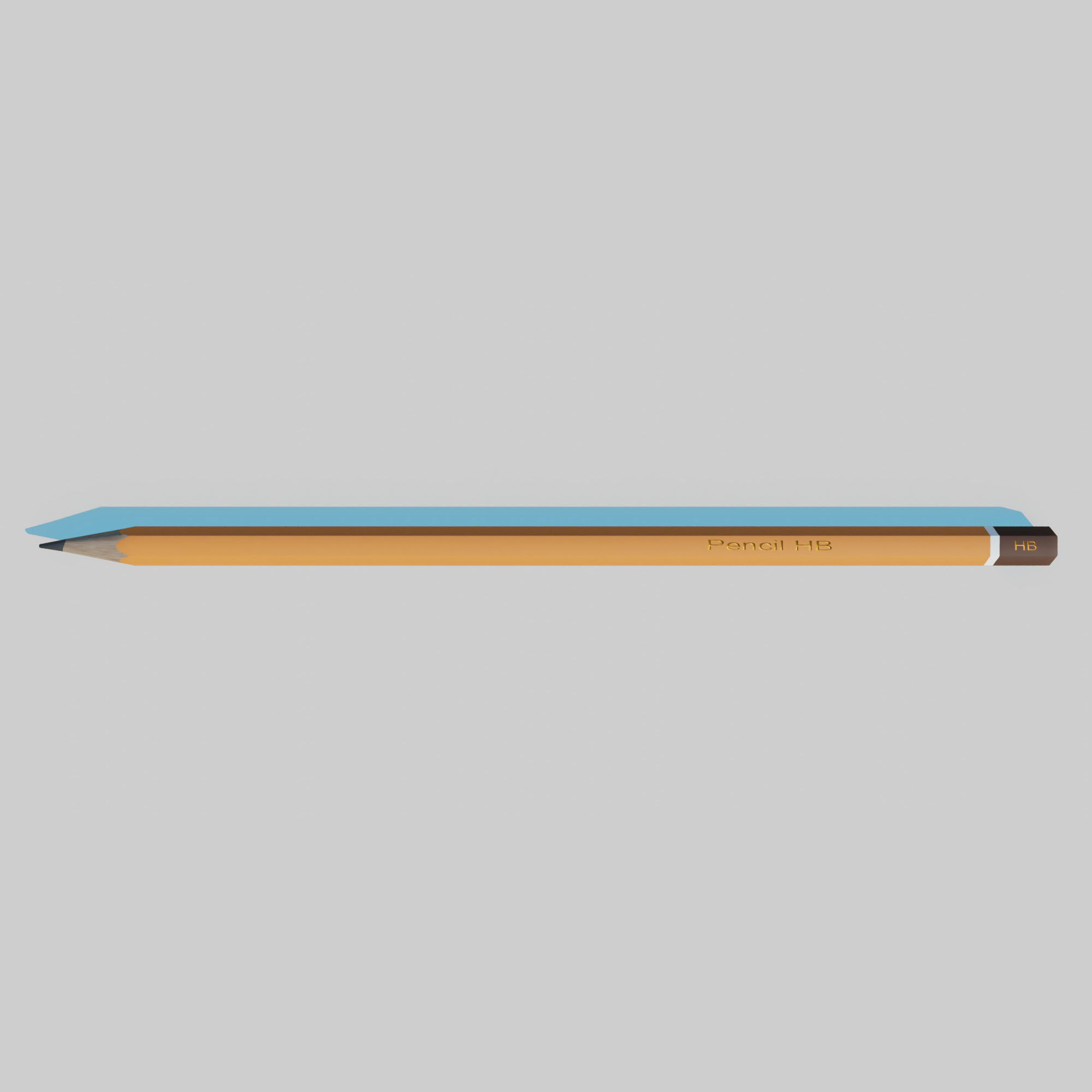 Pencil HB Low-poly 3D model_8