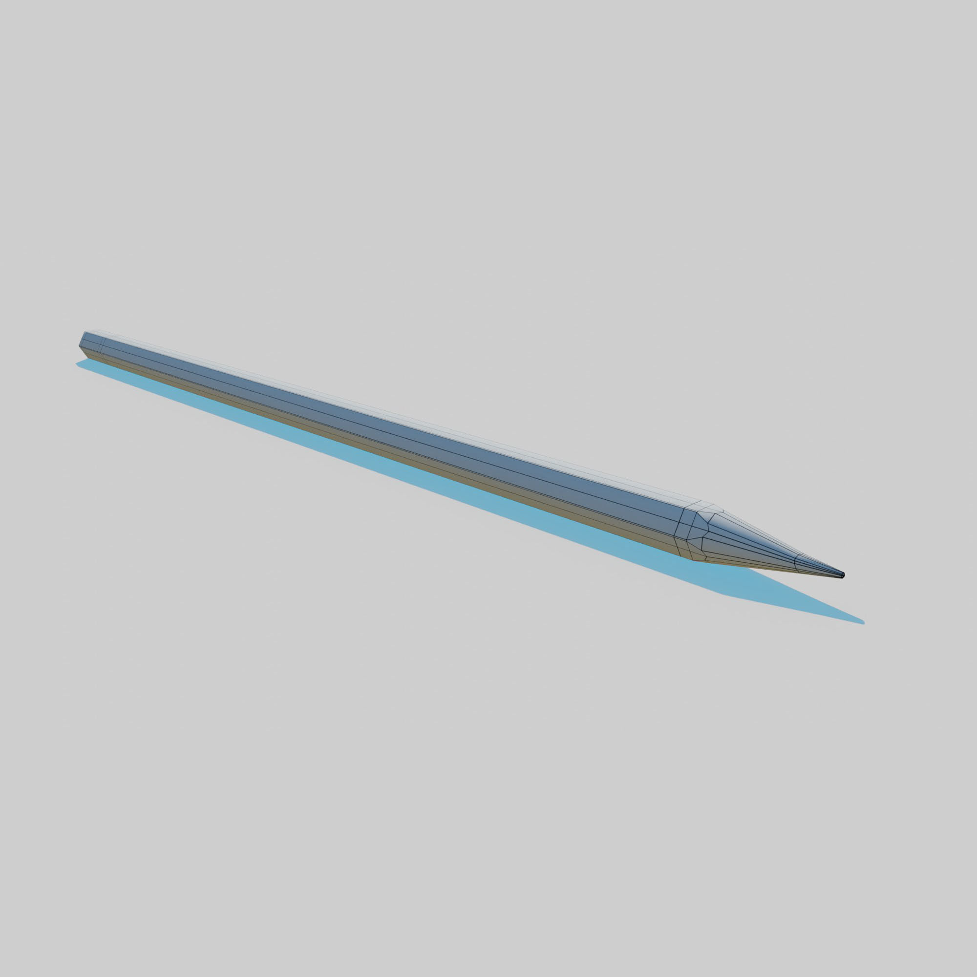Pencil HB Low-poly 3D model_9
