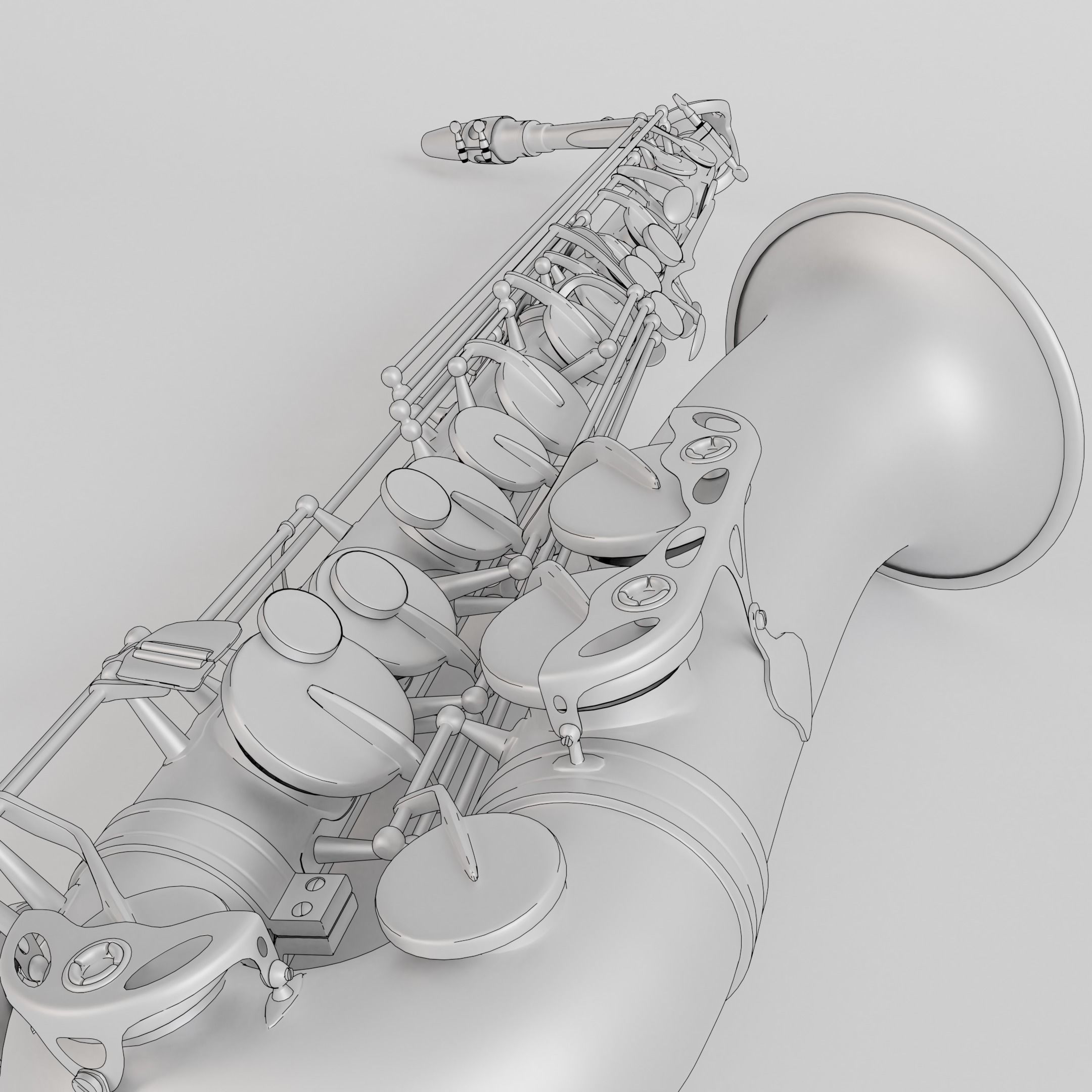 Alto Sax 3D model_11