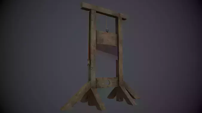 Guillotine old wooden