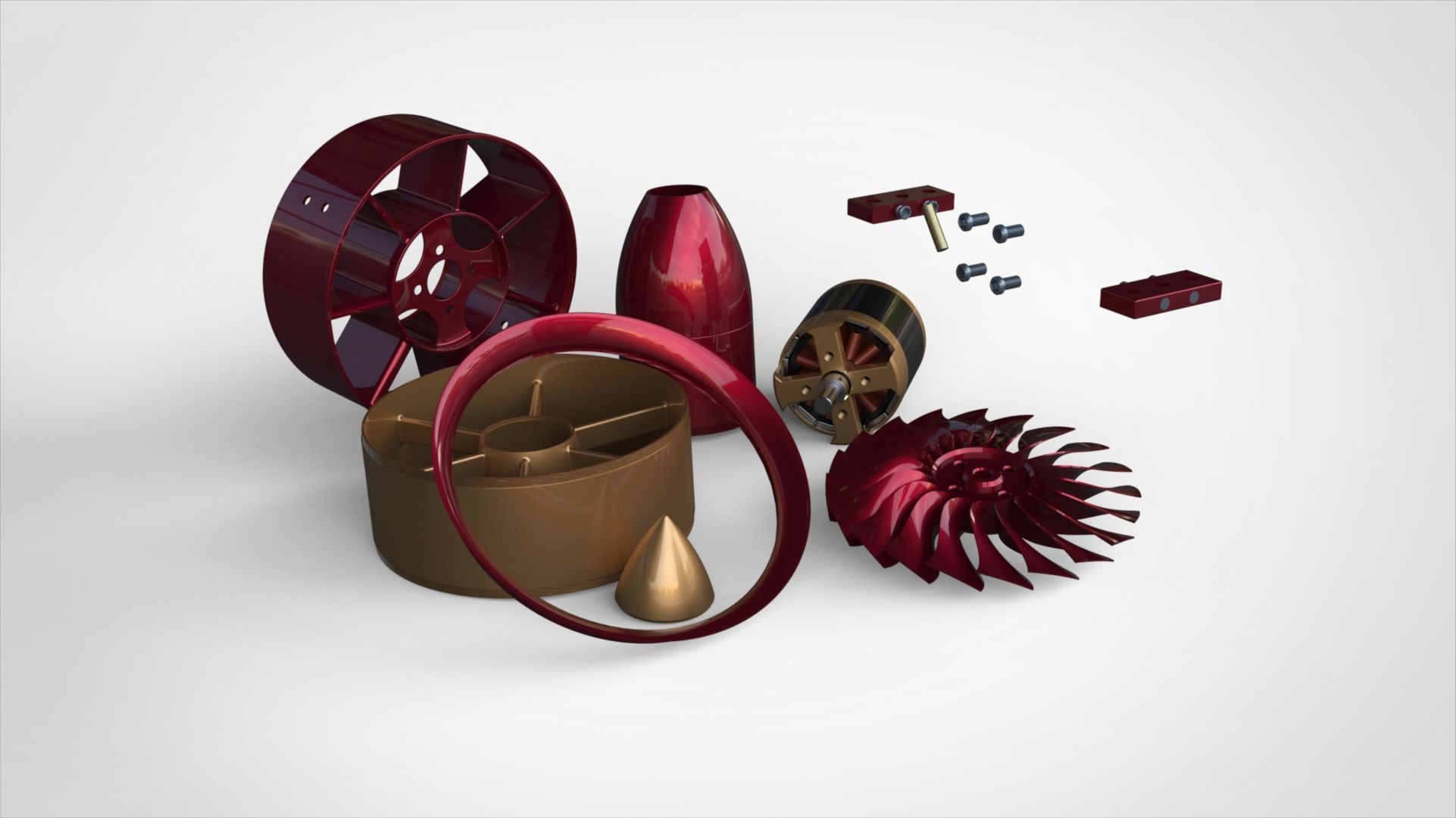 JP Hobby 90MM EDF Low-poly 3D model_2