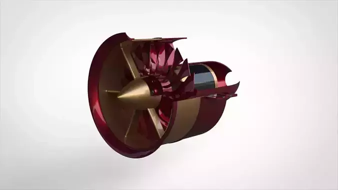 JP Hobby 90MM EDF Low-poly 3D model