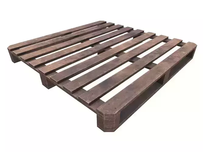 Wooden pallet Low-poly 3D model