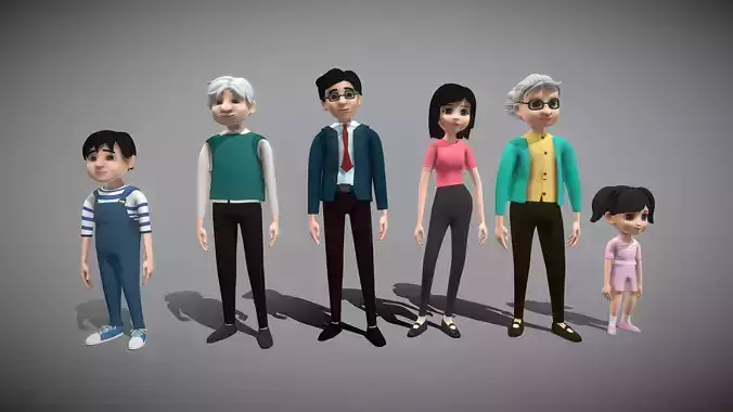Family Member Low-poly 3D model