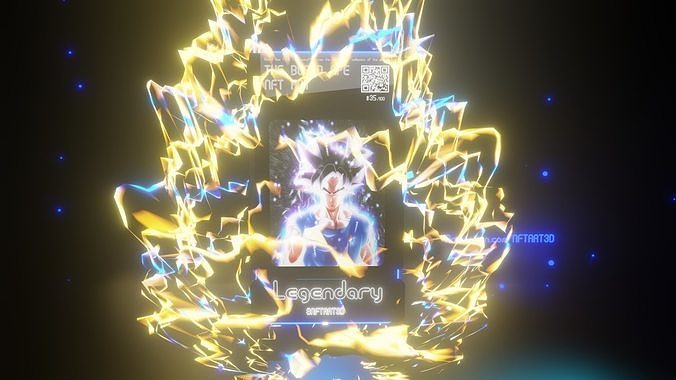 NFT Animated Collectible Card Blender Template 10 3D model