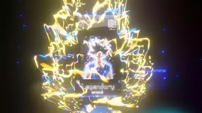 NFT Animated Collectible Card Blender Template 10