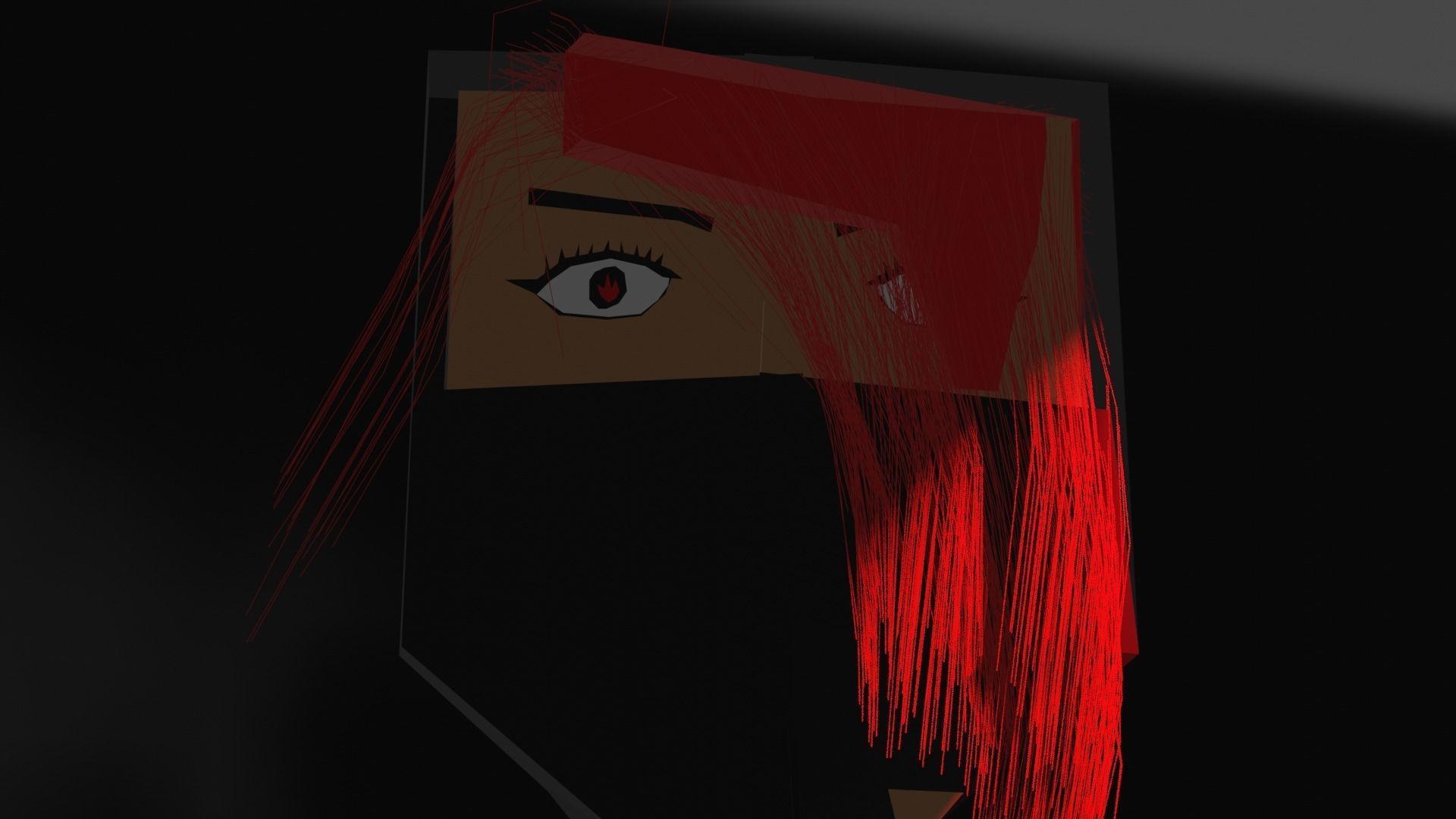 red killer Low-poly 3D model_2