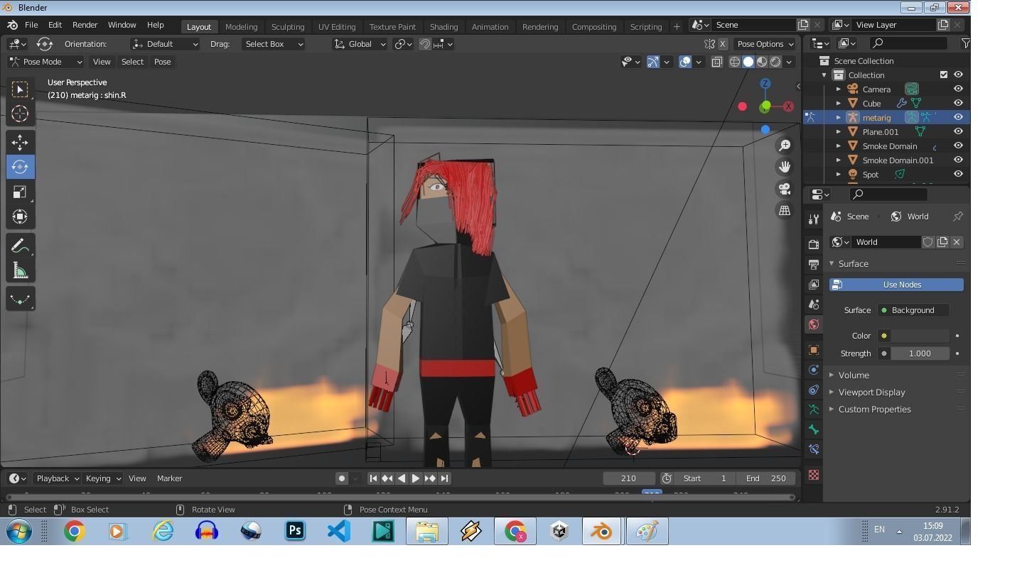 red killer Low-poly 3D model_5