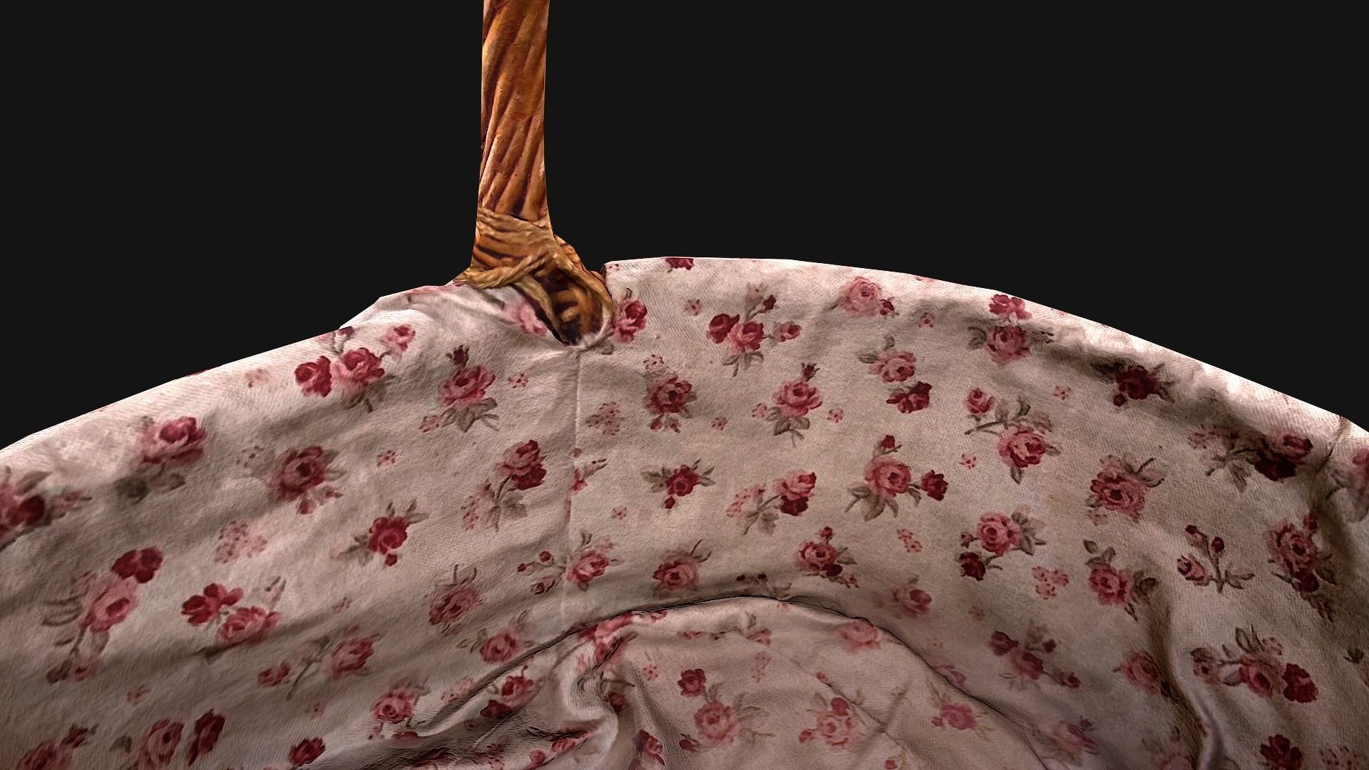 Basket wicker Low-poly 3D model_19