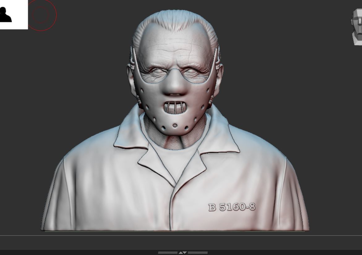 Anthony Hopkins  Hannibal Lecter 3D Print Bust 3D print model_6