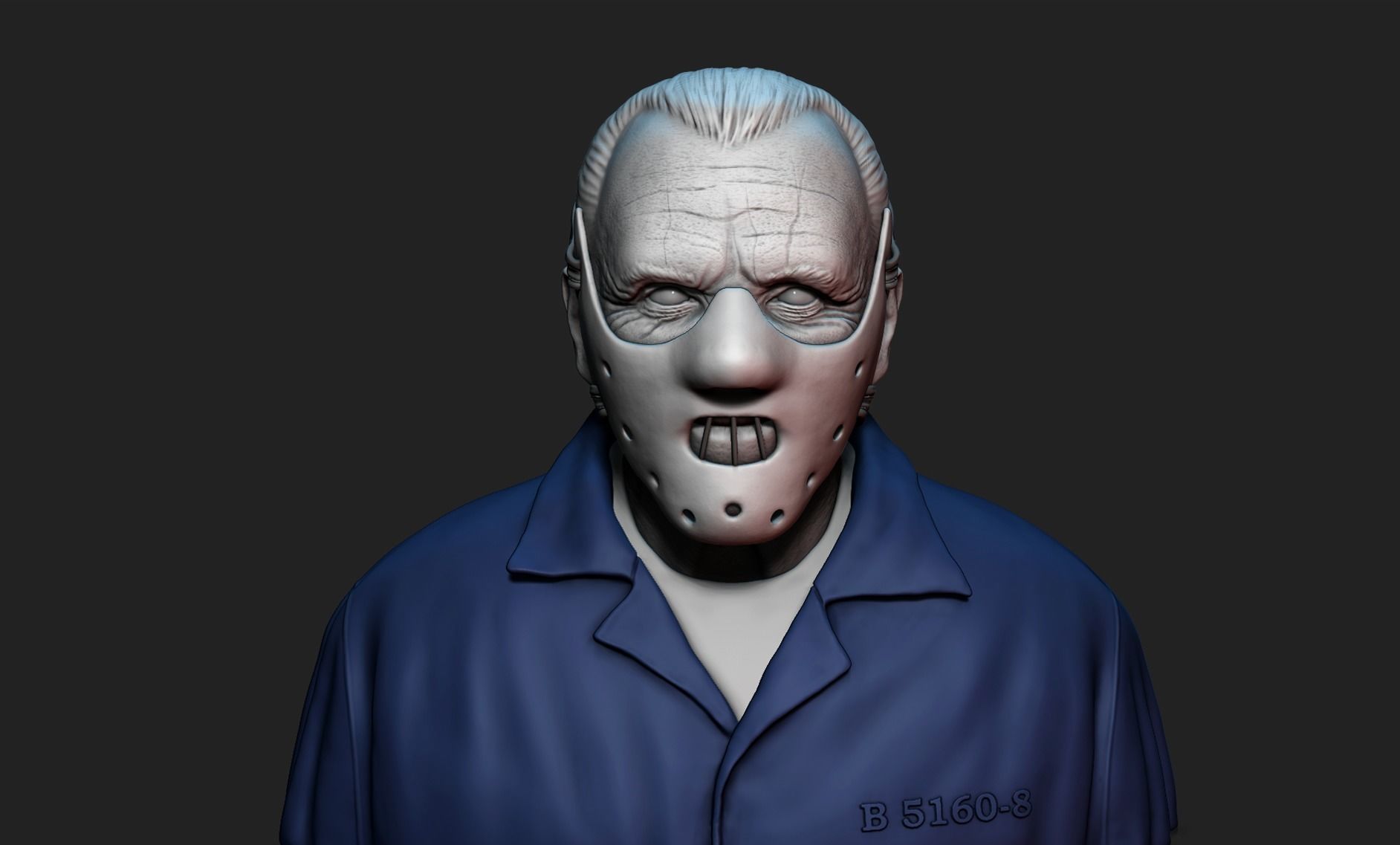 Anthony Hopkins  Hannibal Lecter 3D Print Bust 3D print model_1