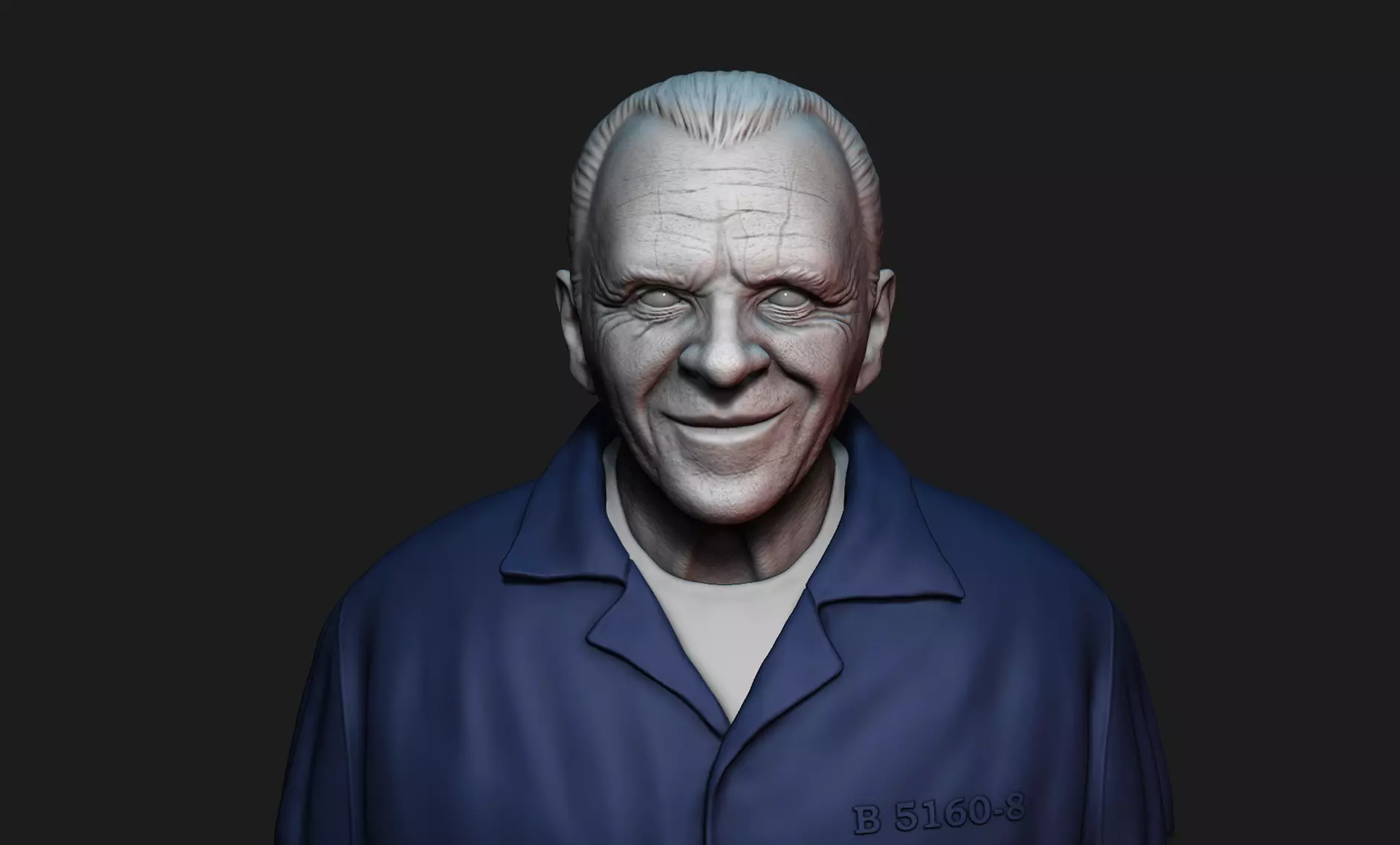 Anthony Hopkins  Hannibal Lecter 3D Print Bust 3D print model_0