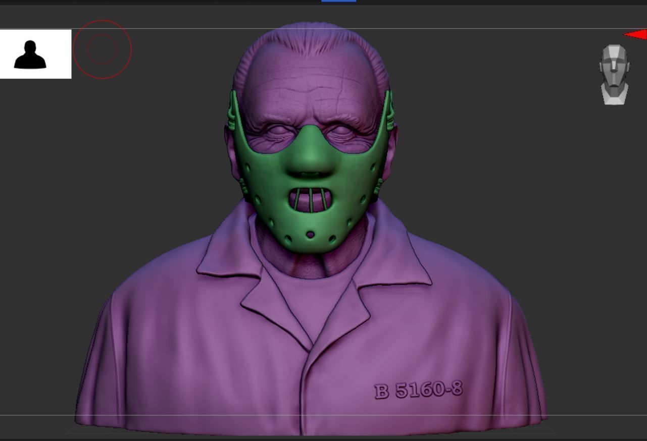 Anthony Hopkins  Hannibal Lecter 3D Print Bust 3D print model_5