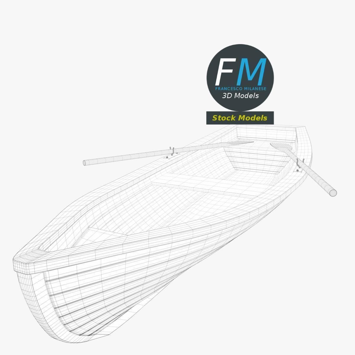 Rowing boat 2 3D model_7