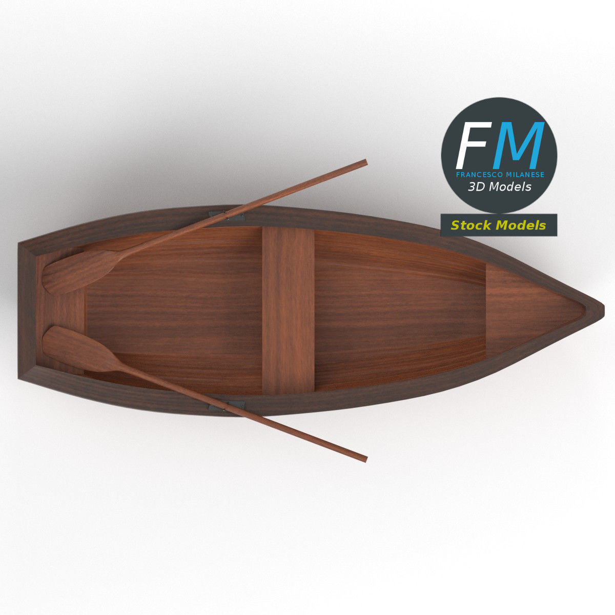 Rowing boat 2 3D model_6