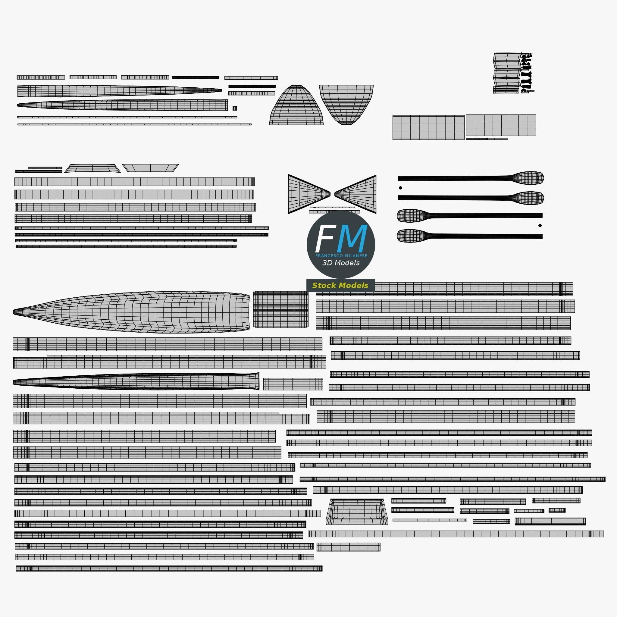 Rowing boat 2 3D model_11