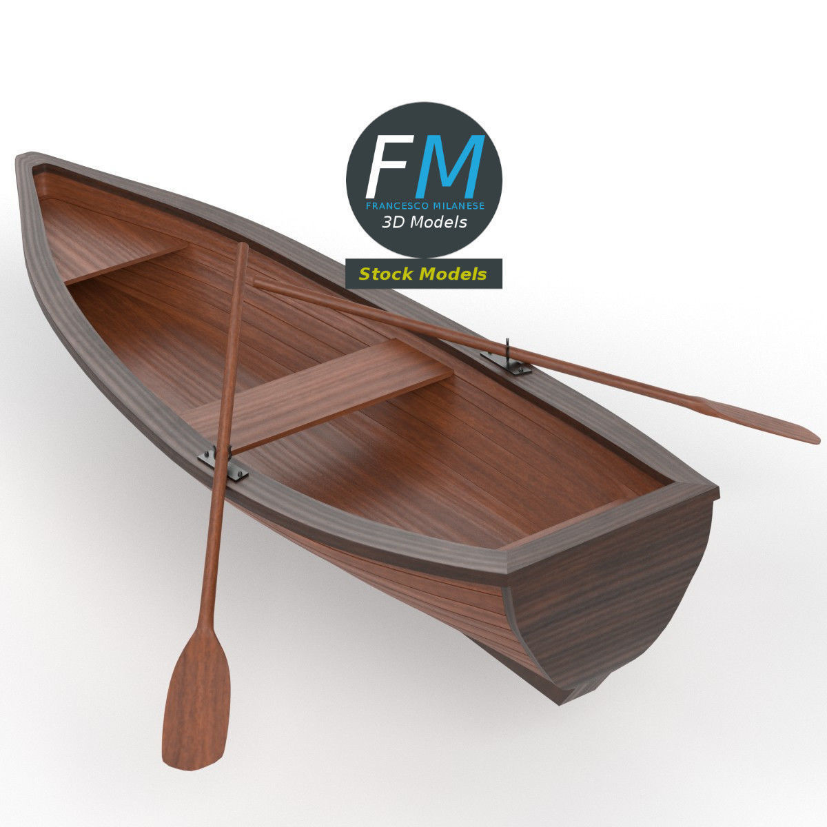 Rowing boat 2 3D model_2