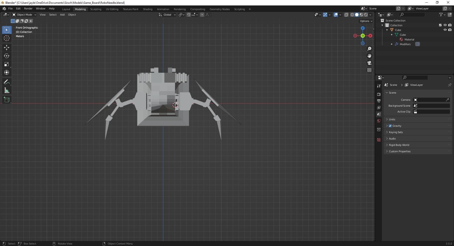 NeedleNoseBot spaceship 3D model_1