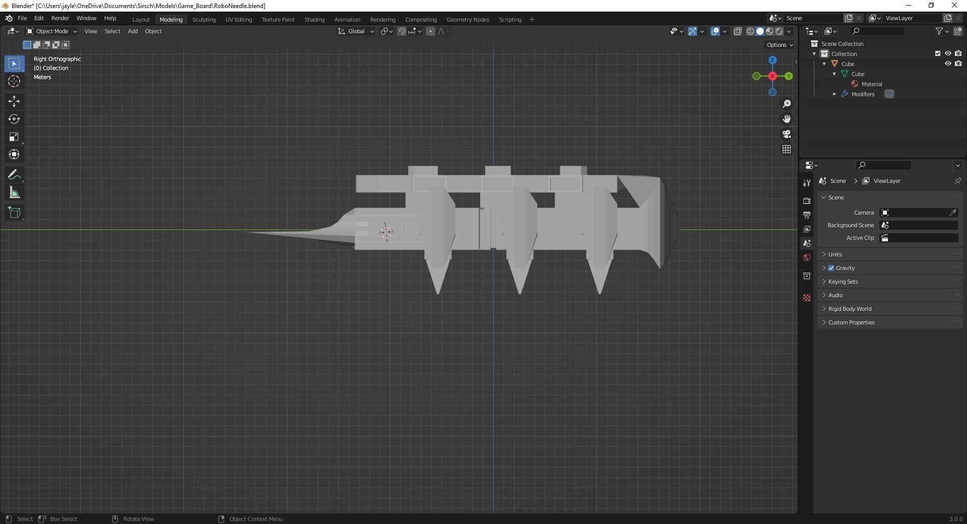 NeedleNoseBot spaceship 3D model_2